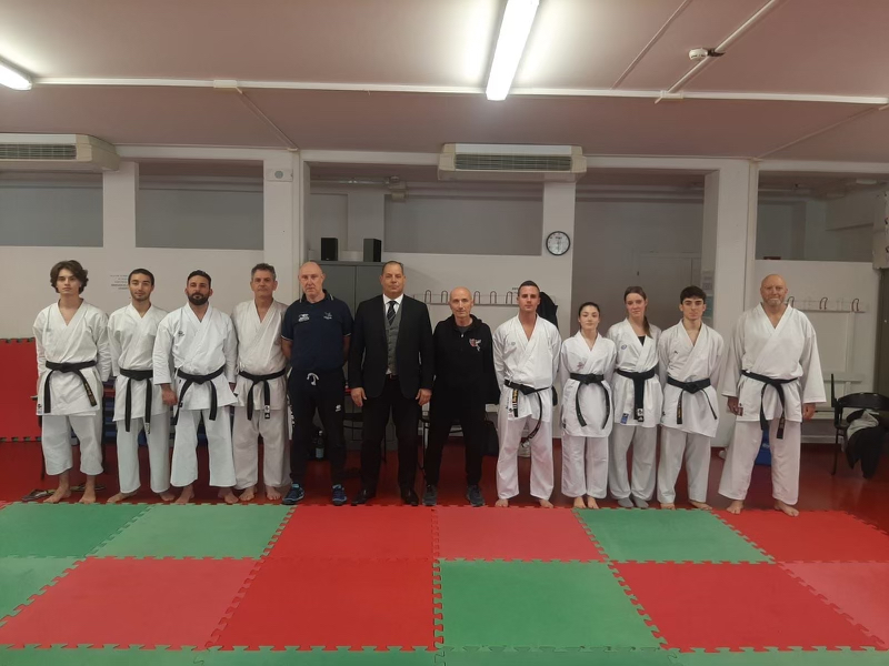 Con il vicepresidente del Settore Karate FIJLKAM Davide Benetello al corso Aspiranti Allenatori 